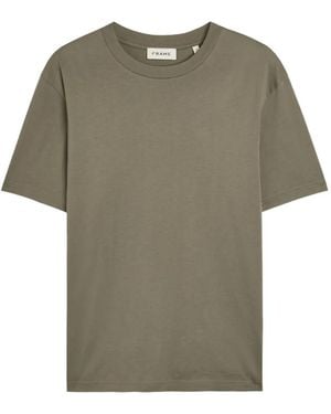FRAME Crew-Neck Cotton T-Shirt - Green
