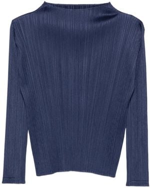 Pleats Please Issey Miyake Pleated Top - Blue
