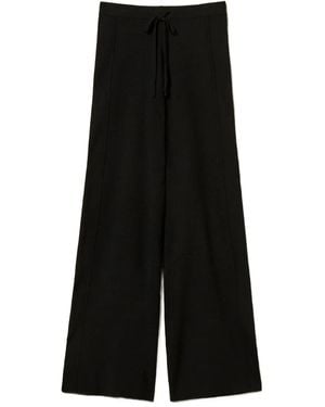 Twinset Drawstring Side Slits Trousers - Black