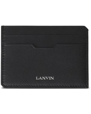 Lanvin Logo-Stamp Card Holder - Black