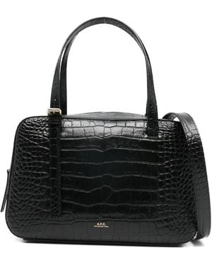 A.P.C. Bolso Shopper Con Asas En El Tope - Negro