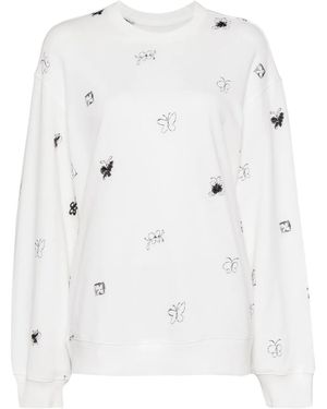 JNBY Sudadera con aplique de mariposa - Blanco