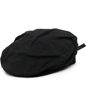 Forme D'expression Textured Beret Cap - Black