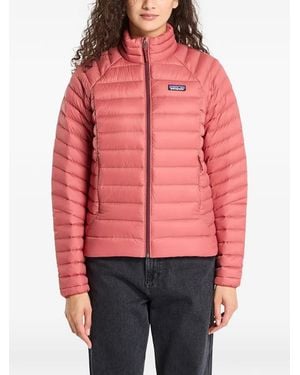 Patagonia Quilted-Design Logo-Patch Jacket - Red