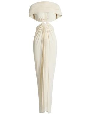 Alberta Ferretti Cut-Out Maxi Dress - White