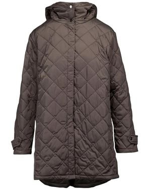 Herno Quilted Hooded Coat - Brown