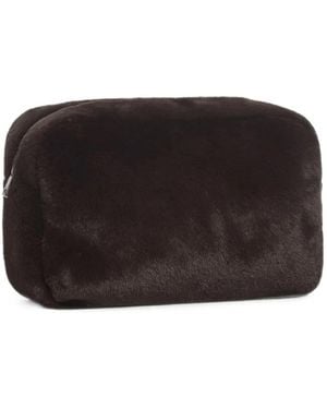 Apparis Jumbo Noor Faux-Fur Clutch Bag - Black