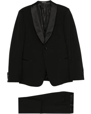 Emporio Armani Wool Tuxedo Suit - Black