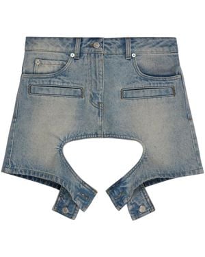 Courreges Chic Denim Mini Skirt For - Blue