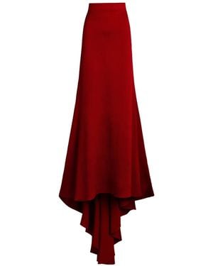 Silvia Tcherassi Marlon High-Waisted Long Skirt - Red