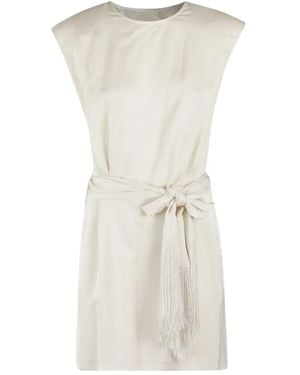 Isabelle Blanche Fringe-detailing Mini Dress - ホワイト