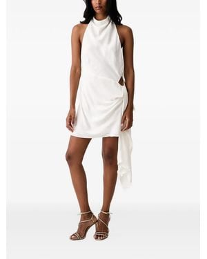 Bardot Katia Halterneck Draped Mini Dress - White
