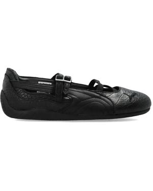 PUMA Speedcat Croc-Effect Ballet Flats - Black