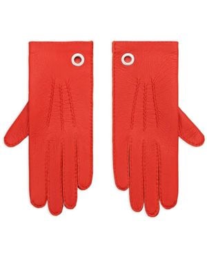 Ami Paris Handschuhe Aus Gekörntem Leder - Rot