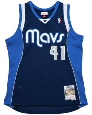 Mitchell & Ness "Nba Dallas Mavericks 2011 Dirk Nowitzki" Swingman Jersey Top - Blue