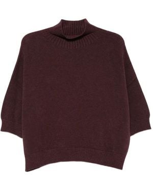 Imperial Ribbed-Trim Sweater - Red