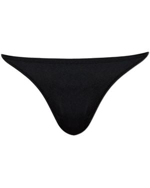 DIESEL Adrienne-Utlt Logo-Plaque Thong - Black