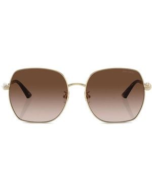 Jimmy Choo Square-Frame Sunglasses - Brown