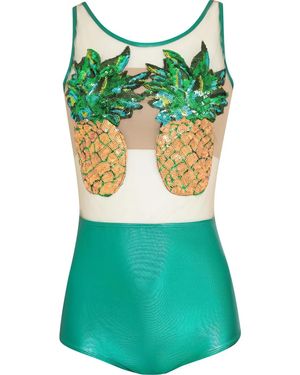Brigitte Bardot Abacaxi Carnaval/Festival Bodysuit - Green