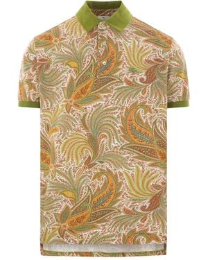 Etro ペイズリー ポロシャツ - グリーン