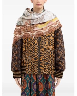 Pierre Louis Mascia Sciarpa Con Frange E Motivo Paisley - Neutro
