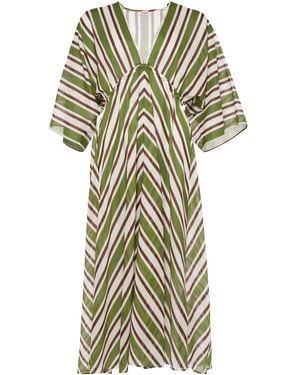 Eres Vestido Summer a rayas - Verde
