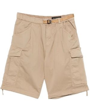 White Sand Belted Pocket Shorts - Natural