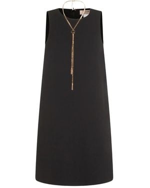 Twinset Robe Sans Manches À Coupe Courte - Black