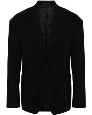 Lanvin Shoulder-Pads Single-Breasted Blazer - Black