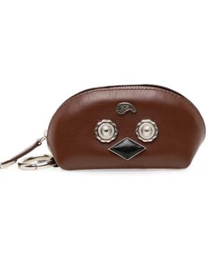 Toga Embellished Leather Coin Purse - Brown