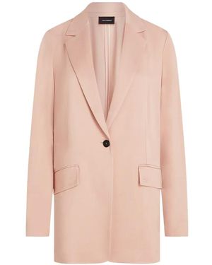 KARL LAGERFELD Single-Breasted Fluid Blazer - Pink