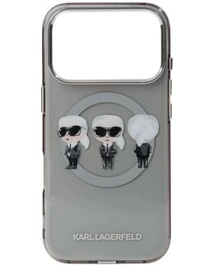 KARL LAGERFELD Ikon Trio Iphone 17 Pro Case - Grey
