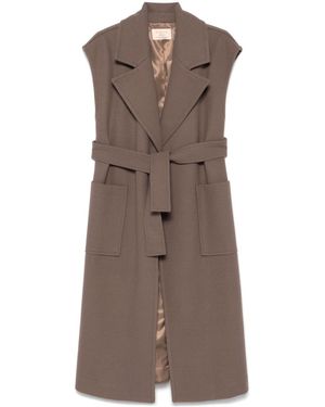 Kaos Sleeveless Coat - Brown