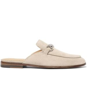 SCAROSSO Serena Horsebit Mules - White