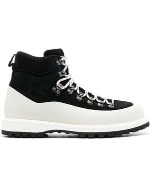 Diemme Contrasting-Panel Lace-Up Boots - Black