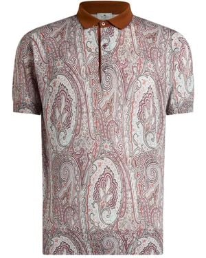 Etro Polo À Motif Cachemire - Brown