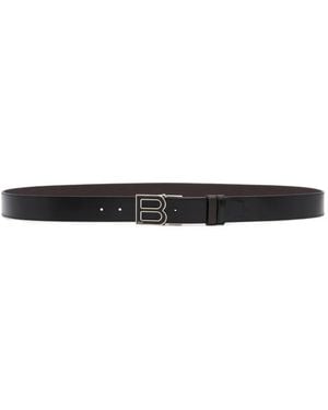 Bally B-Logo Reversible Belt - White