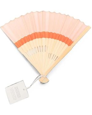 MAISON 123 Colour-Block Folding Fan - Pink