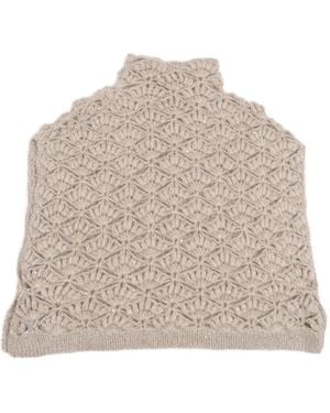 Antonelli Sequin-Embellished Crochet Top - Natural