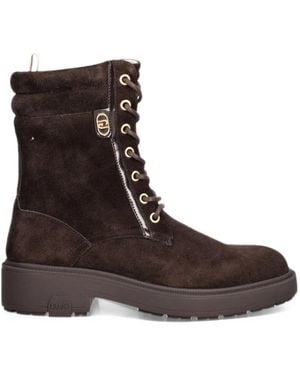 Liu Jo Lace-Up Suede Boots - Brown