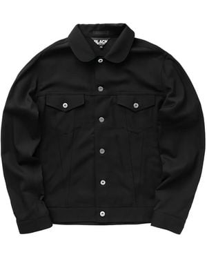 COMME DES GARÇON BLACK ボタンカラー ジャケット - ブラック