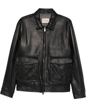 Volfagli Tuscany Leather Jacket - Black