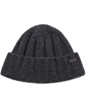 Tod's Ribbed-Knit Beanie - Blue