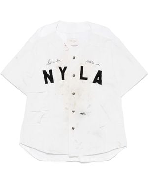 Greg Lauren Overhemd Met Print - Wit