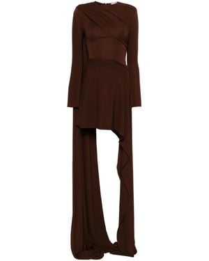 The New Arrivals Ilkyaz Ozel Venus Asymmetric Dress - Brown