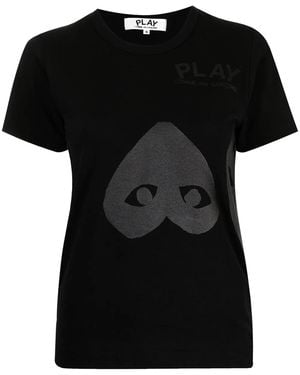 COMME DES GARÇONS PLAY Two Hearts T-Shirt - Black