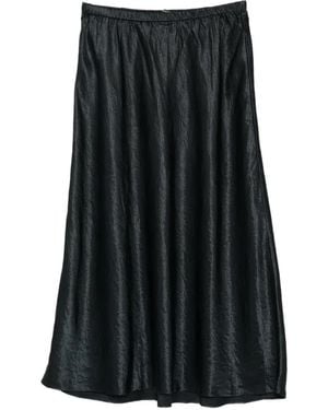 Eileen Fisher Falda De Satén Con Efecto Arrugado - Negro