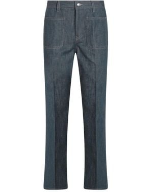 Loro Piana Jeans Met Opgestikte Zak - Blauw