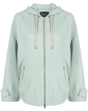 Lorena Antoniazzi Stretch-Virgin Wool Hooded Jacket - Green