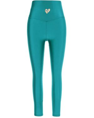 Monfusò Leggings mit Herzverzierung - Blau